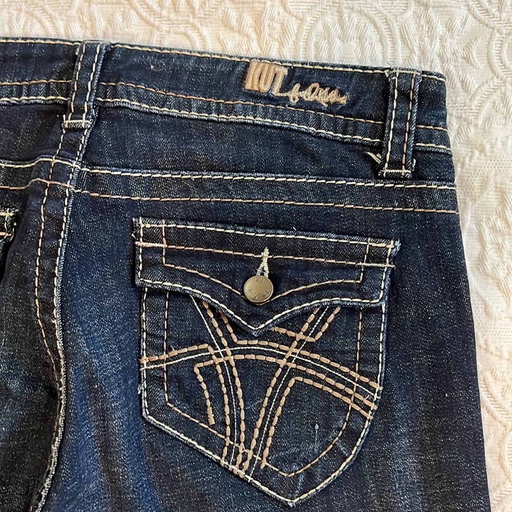 KUT Jeans Women Size 4 Blue Bootcut - Picture 4 of 6